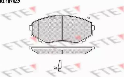 FTE BL1676A2 - Kit pastiglie freno, Freno a disco www.autoricambit.com