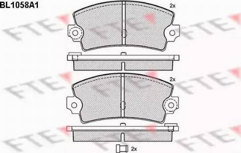 FTE BL1058A1 - Kit pastiglie freno, Freno a disco www.autoricambit.com