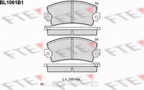 FTE BL1061B1 - Kit pastiglie freno, Freno a disco www.autoricambit.com