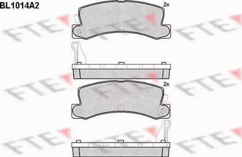 FTE BL1014A2 - Kit pastiglie freno, Freno a disco www.autoricambit.com