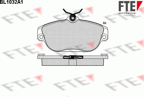 FTE BL1032A1 - Kit pastiglie freno, Freno a disco www.autoricambit.com