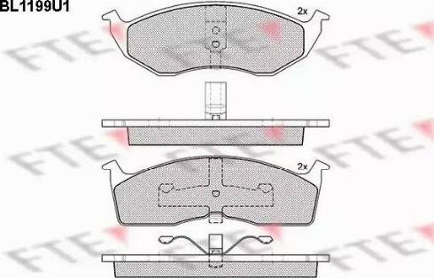 FTE BL1199U1 - Kit pastiglie freno, Freno a disco www.autoricambit.com