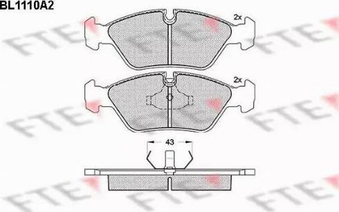 FTE BL1110A2 - Kit pastiglie freno, Freno a disco www.autoricambit.com