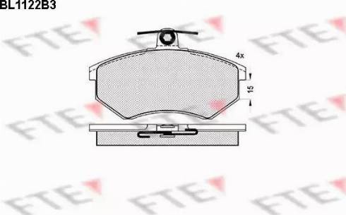 FTE BL1122B3 - Kit pastiglie freno, Freno a disco www.autoricambit.com