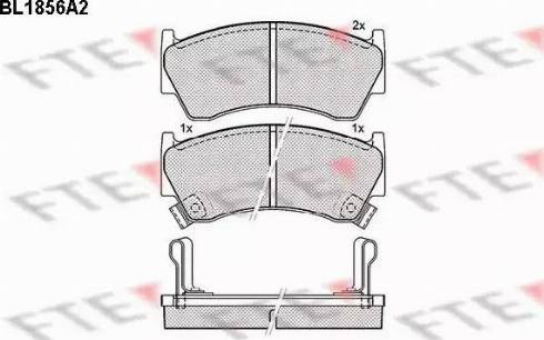 FTE BL1856A2 - Kit pastiglie freno, Freno a disco www.autoricambit.com