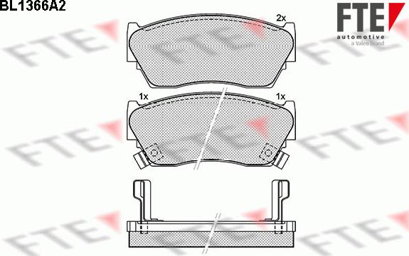 FTE BL1366A2 - Kit pastiglie freno, Freno a disco www.autoricambit.com