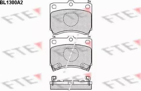 FTE BL1300A2 - Kit pastiglie freno, Freno a disco www.autoricambit.com