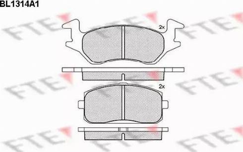 FTE BL1314A1 - Kit pastiglie freno, Freno a disco www.autoricambit.com