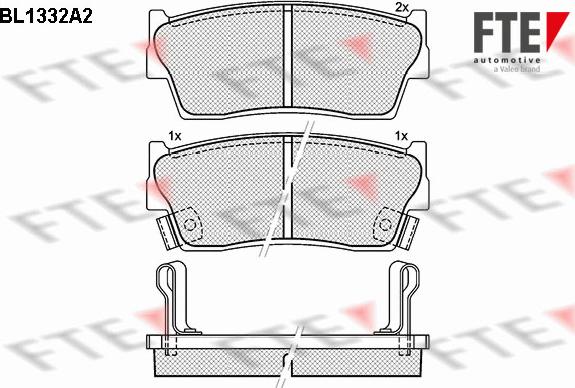 FTE BL1332A2 - Kit pastiglie freno, Freno a disco www.autoricambit.com