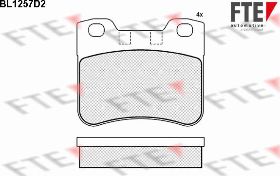 FTE BL1257D2 - Kit pastiglie freno, Freno a disco www.autoricambit.com