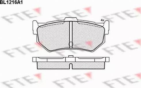 FTE BL1216A1 - Kit pastiglie freno, Freno a disco www.autoricambit.com