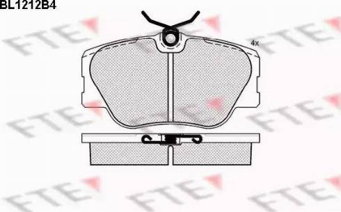 FTE BL1212B4 - Kit pastiglie freno, Freno a disco www.autoricambit.com