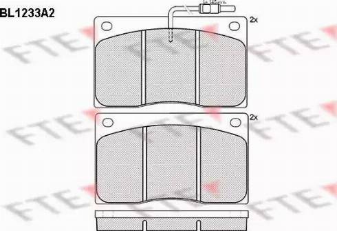 FTE BL1233A2 - Kit pastiglie freno, Freno a disco www.autoricambit.com