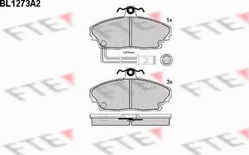 FTE BL1273A2 - Kit pastiglie freno, Freno a disco www.autoricambit.com