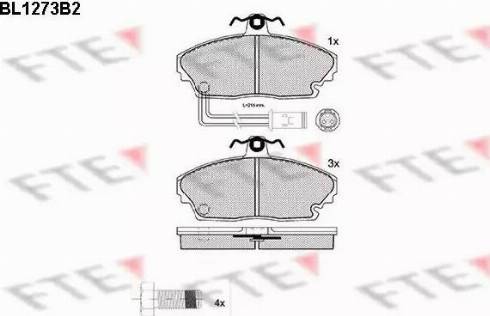 FTE BL1273B2 - Kit pastiglie freno, Freno a disco www.autoricambit.com