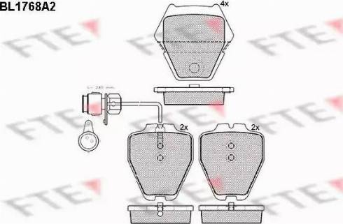 FTE BL1768A2 - Kit pastiglie freno, Freno a disco www.autoricambit.com