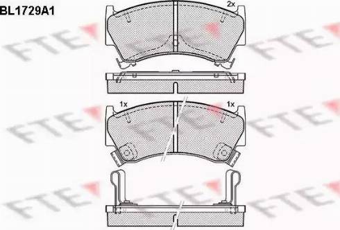 FTE BL1729A1 - Kit pastiglie freno, Freno a disco www.autoricambit.com