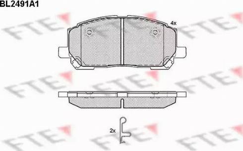 FTE BL2491A1 - Kit pastiglie freno, Freno a disco www.autoricambit.com