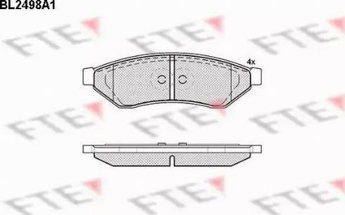 FTE BL2498A1 - Kit pastiglie freno, Freno a disco www.autoricambit.com