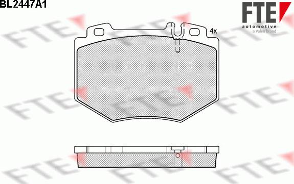 FTE BL2447A1 - Kit pastiglie freno, Freno a disco www.autoricambit.com