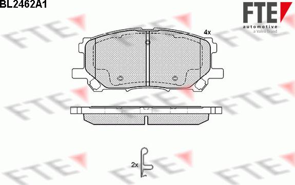 FTE BL2462A1 - Kit pastiglie freno, Freno a disco www.autoricambit.com