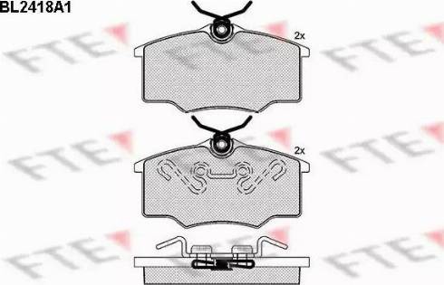 FTE BL2418A1 - Kit pastiglie freno, Freno a disco www.autoricambit.com