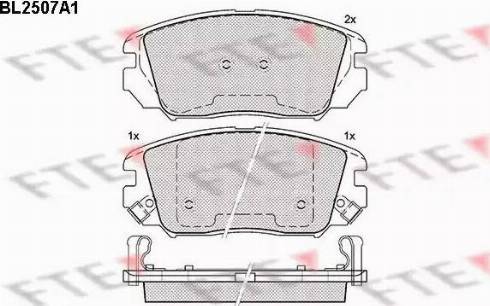 FTE BL2507A1 - Kit pastiglie freno, Freno a disco www.autoricambit.com