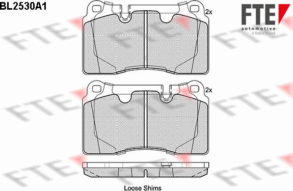 FTE BL2530A1 - Kit pastiglie freno, Freno a disco www.autoricambit.com