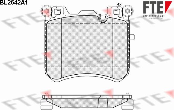 FTE BL2642A1 - Kit pastiglie freno, Freno a disco www.autoricambit.com