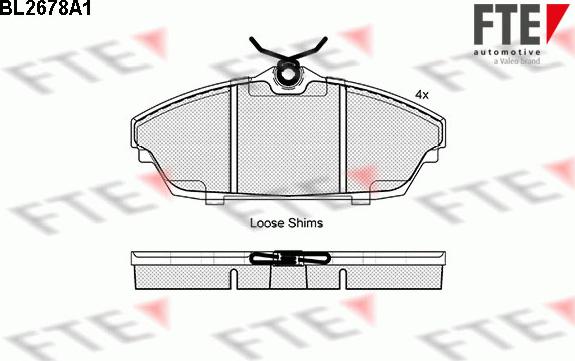 FTE BL2678A1 - Kit pastiglie freno, Freno a disco www.autoricambit.com