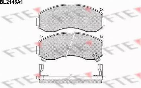 FTE BL2146A1 - Kit pastiglie freno, Freno a disco www.autoricambit.com