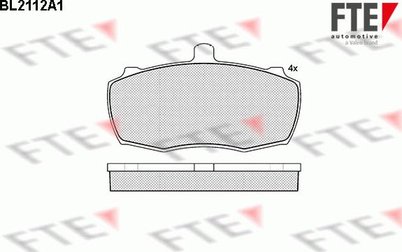 FTE BL2112A1 - Kit pastiglie freno, Freno a disco www.autoricambit.com