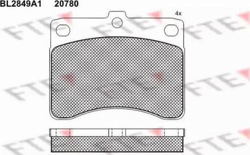 FTE BL2849A1 - Kit pastiglie freno, Freno a disco www.autoricambit.com