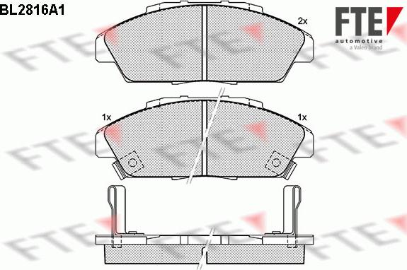 FTE BL2816A1 - Kit pastiglie freno, Freno a disco www.autoricambit.com