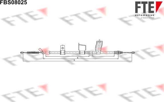 FTE FBS08025 - Cavo comando, Freno stazionamento www.autoricambit.com