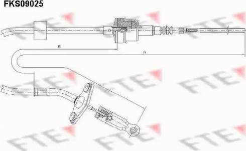 FTE FKS09025 - Cavo comando, Comando frizione www.autoricambit.com