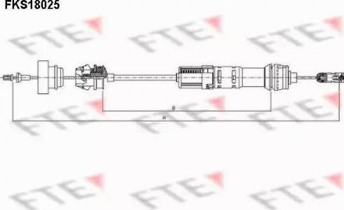 FTE FKS18025 - Cavo comando, Comando frizione www.autoricambit.com