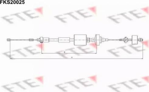 FTE FKS20025 - Cavo comando, Comando frizione www.autoricambit.com