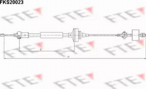 FTE FKS20023 - Cavo comando, Comando frizione www.autoricambit.com