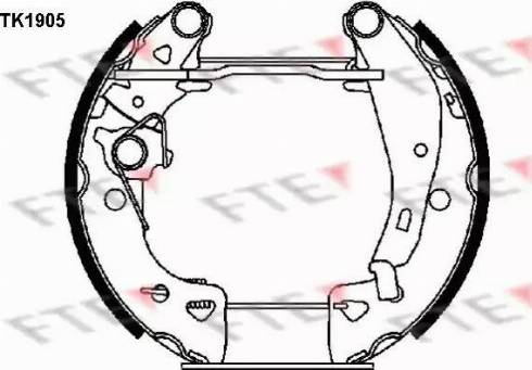 FTE TK1905 - Kit freno, freni a tamburo www.autoricambit.com