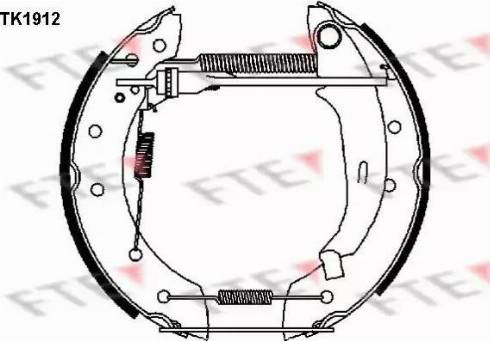 FTE TK1912 - Kit freno, freni a tamburo www.autoricambit.com