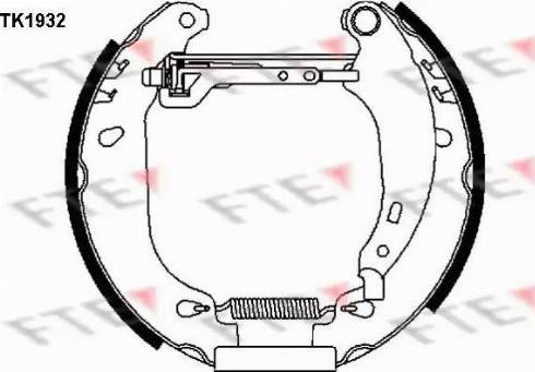 FTE TK1932 - Kit freno, freni a tamburo www.autoricambit.com