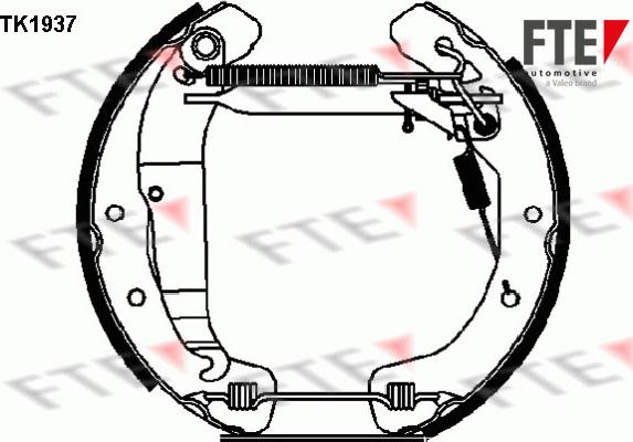 FTE TK1937 - Kit freno, freni a tamburo www.autoricambit.com