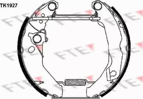 FTE TK1927 - Kit freno, freni a tamburo www.autoricambit.com