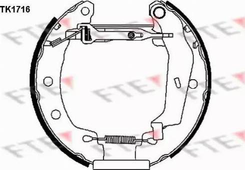 FTE TK1716 - Kit freno, freni a tamburo www.autoricambit.com