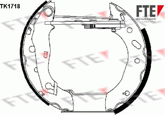 FTE TK1718 - Kit freno, freni a tamburo www.autoricambit.com