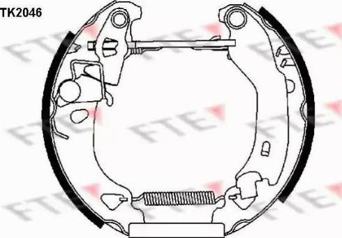 FTE TK2046 - Kit freno, freni a tamburo www.autoricambit.com