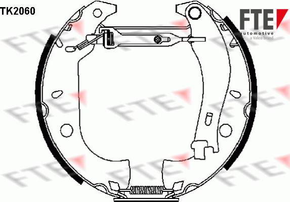 FTE TK2060 - Kit freno, freni a tamburo www.autoricambit.com