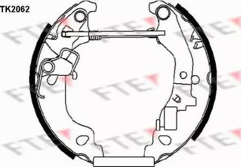 FTE TK2062 - Kit freno, freni a tamburo www.autoricambit.com