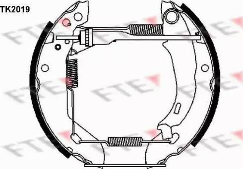 FTE TK2019 - Kit freno, freni a tamburo www.autoricambit.com